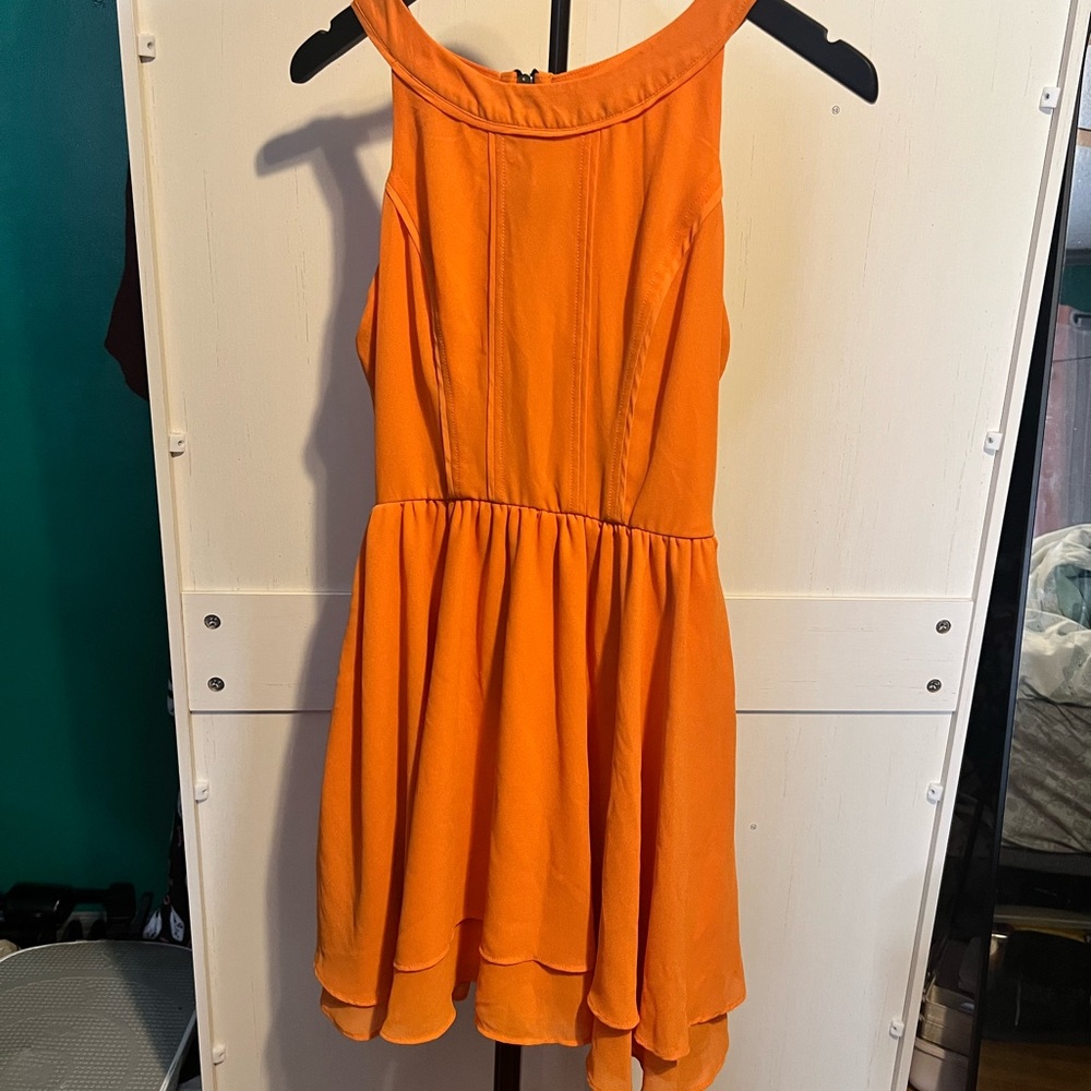 🔴GB Girls Vibrant Orange Casual Dress